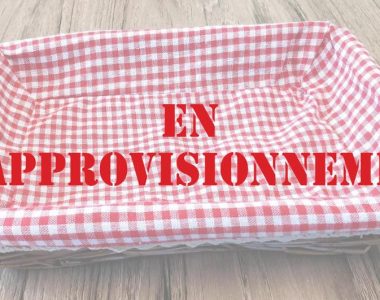 Corbeille vichy rouge rectangulaire 28X20X6